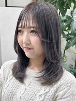 ベルヘアーデザイン 堺東(Belle hair Design)&nbsp;顔周りレイヤーカット韓国風アディクシーカラーグレージュ堺東