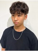 マッシュ ニュアンスパーマ ツーブロック 刈り上げショート