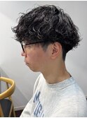 メンズ波巻きスパイラルパーマシャドウパーマツイストパーマ緩め