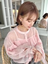 ビームズ ヘアー ブラン(Bee ms HAIR Blanc+) さらツヤボブ透明感ブラウンイヤリングカラー