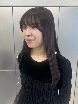 透明感赤み消しオリーブカラー/髪質改善