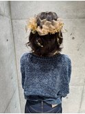 暗めカラー/ブリーチなしカラー/ヘアアレンジ/福岡/天神/20代