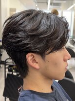 ビカムメンズヘアー 栄店(become men's hair)&nbsp;ニュアンスパーマフェザーパーマ毛流れパーマフェザーショート