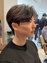 ノラギンザユー(NORA GINZA/U)&nbsp;ビジネスマンショート銀座メンズヘアダウンパーマセンターパート