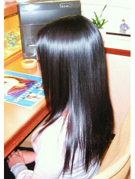 美容室リプル サラツヤロングストレートヘア