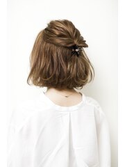 簡単くるりんぱヘアアレンジ