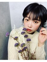 ヘアサロンM 新宿&nbsp;シースルーバング＊セミウェットハンサムショート
