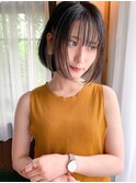 美シルエットボブ×インナーカラーミルクティーベージュ＊