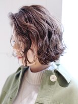 アイティー バイ アルバム 中野店(IT by ALBUM) ブラウンボブ_耳かけウェーブパーマフォギーベージュ_ba286312