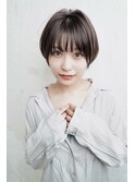 ラフニュアンス×前下がりマッシュショート×黒髪アッシュf4