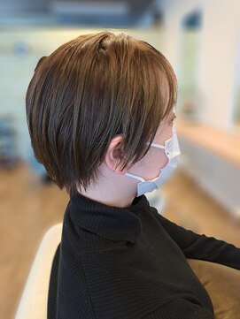 ヘアヌーダ ショートボブ、髪質改善、白髪ぼかし、キッズカット、カット
