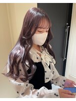 ヘアサロン ガリカ 表参道(hair salon Gallica)&nbsp;ゆるふわレイヤー/顔周りレイヤー/ラベンダーグレー