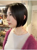 黒髪ボブスタイル