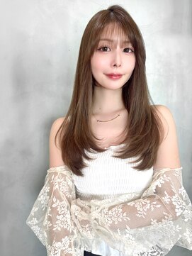 ロンド ジュルード 名古屋(Lond jeloud) 垢抜け大人レイヤー　シースルーバング