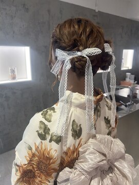 シェリ(Cheri) 【浴衣アレンジ】ふわふわツインアレンジ