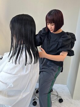 ボーブ 銀座(bobe)の写真/【一貫したstyle】マンツーマンだからこそ,とことん髪の悩みに向き合う。理想のスタイルを叶えるならbobeで