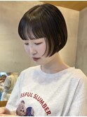 ミニボブ/ボブ/ショート/ショートボブ/ぱっつん前髪