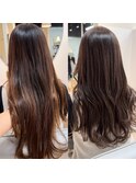 チョコレートブラウン《★髪質改善うる艶水素カラー＋カット★》