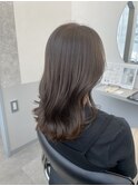 上品なモカブラウン×ウェーブロング