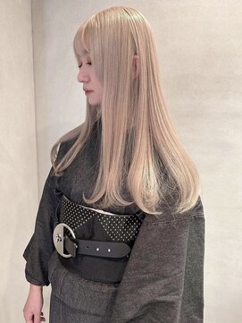 ペレ アネックス 大阪梅田茶屋町店(PELE ANNEX) くびれヘア/アプリコットオレンジ/ハイライトカラー/梅田