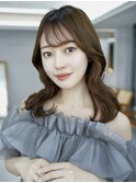 韓国ヘアくびれヘア顔周りレイヤーオリーブベージュ_F0160