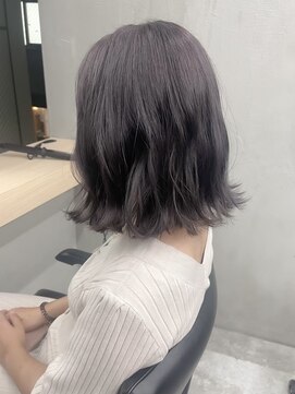 ギークス(GEEKS) 【GEEKS渋谷】ラベンダーグレージュ/レイヤーボブ/暗髪/秋カラー