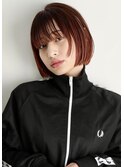 ボブレイヤーカット/ボルドーカラー