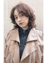 レジュアル(RESSUAL) ミディアムヘア暗めカラーグランマッシュデザインカラー