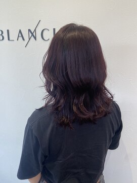 ブランシュ 南行徳店(BLANCHE) ラベンダーレッド/ブリーチなしワンカラー/ダークレッド