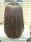 【銀座大人世代の艶髪】上品ブラウンのミディアムストレート