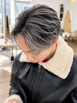 ユイマァルスロウ 岡山(YUIMARLSLOW) 岡山メンズブリーチ20代30代40代バレイヤージュデザインカラー