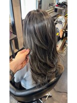ヘア フラッグ 西葛西店(hair flag) 【大人のシルバーグレージュ×ハイライト】