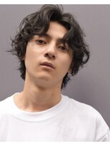 ユノ(juno)&nbsp;くせ毛風パーマ　メンズミディアムスタイル『ショートレイヤー』