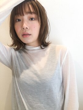 メルト 吉祥寺(melt) 【melt】小顔 大人レイヤーボブ ウルフレイヤー外ハネ ベージュ