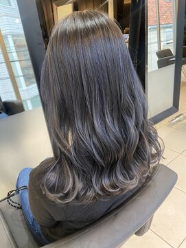 アクアオモテサンドウ(ACQUA omotesando) △ブリーチなし韓国風ブルーブラックグレージュ黒髪ロング暗髪