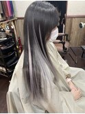 フェイスラインインナーカラーをエクステで