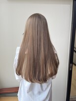 エイミー(Aimee) Aimee町田 ケアブリーチダブルカラー×ミルクティー