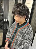 色気を出す波巻きスパイラルパーマ*マッシュウルフ