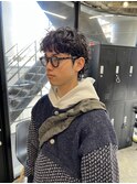 波巻きハイライトアップバングツーブロックマッシュ
