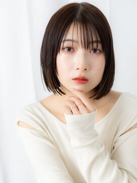 ドクターズ サロン ラブ(Dr's Salon LAB) ツヤ髪シースルーバング切りっぱなしボブf古河20代30代40代