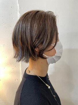 ヴァージ(Verge) レイヤーカット/ウェーブパーマ/前髪/こなれミディ[代官山駅]