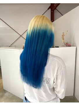 ブリックマウントヘアメイク(Blic mt hair make) デザインカラーロング