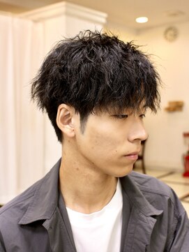 クレス 戸田店 メンズ店(CLESC) ツーブロックネープレスマッシュ×ソフトツイストスパイラル