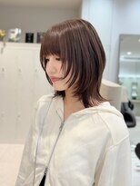シュク 高円寺(SYUK)&nbsp;加藤【高円寺】レイヤー/外ハネ/顔周りカット/ショコラブラウン