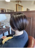 大人可愛い20代30代40代韓国風マッシュショート耳掛け透明感