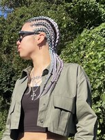 エルバイイエローコーン(ell by YELLOW CORN)&nbsp;全頭地毛コーンロウストレート8本/ハイトーン/デザインカラー