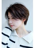 ハンサムショートミニウルフチェリーブラウン20代30代40代50代