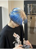センターパートウルフエンドカラーデザインカラールーツカラー