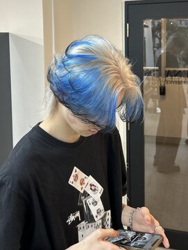 イエナ 渋谷(IENA) センターパートウルフエンドカラーデザインカラールーツカラー