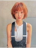【ROJITHA原宿表参道】オレンジカラー×大人レイヤーショート